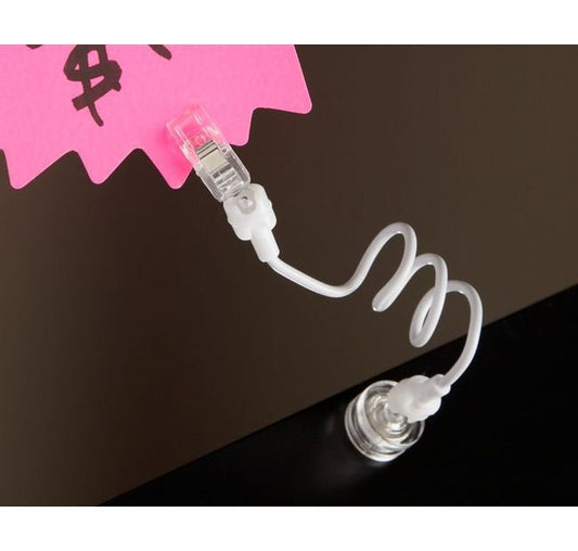 Magnetic Clip-On Curly Wire Sign Holder - Image 1