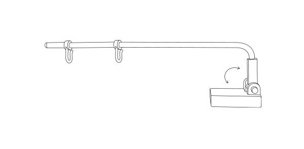 Adjustable Magnetic Double-Hook Aisle Sign Arm - Image 2