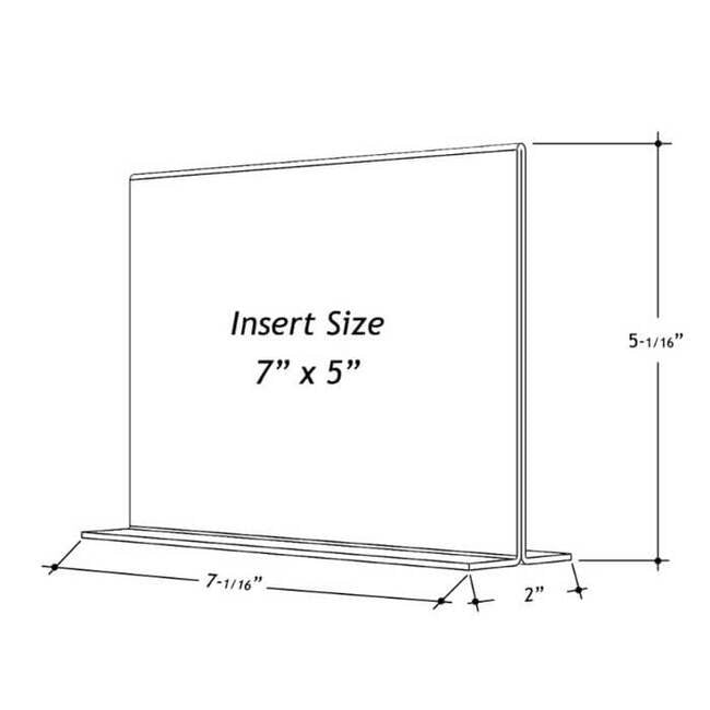 7x5 Acrylic Bottom Loading Sign Holder - Image 2
