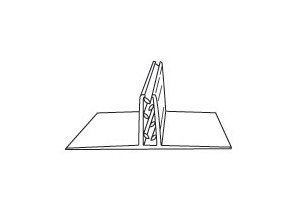 Gripper T-Style Table Top Sign Holder - 3" Clear PVC - Image 2