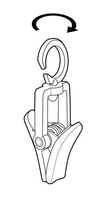 White Swiveling Clever Clip - Pack of 100 - Image 2