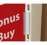 Gondola Upright Gripper Sign Holder - Clear PVC, No Hinge, 0.100" Grip