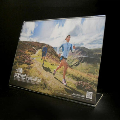 Megastore 11x8.5 Acrylic Slant Back Sign Holder - Image 1