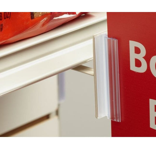0.100" Grip Under-Shelf Screw-Mount Sign Holder - Image 1