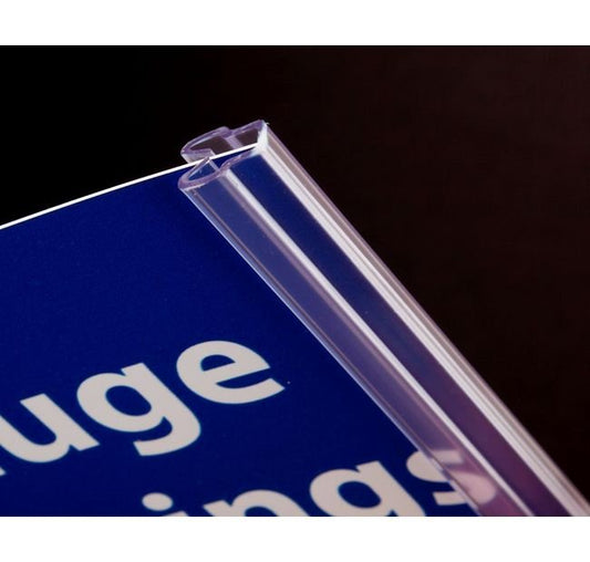 12-Inch Clear PVC Boot System Thin Poster Channel - Image 1