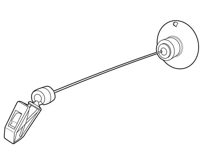 Knuckle Wire Sign Holder with Suction Cup Base - Image 2