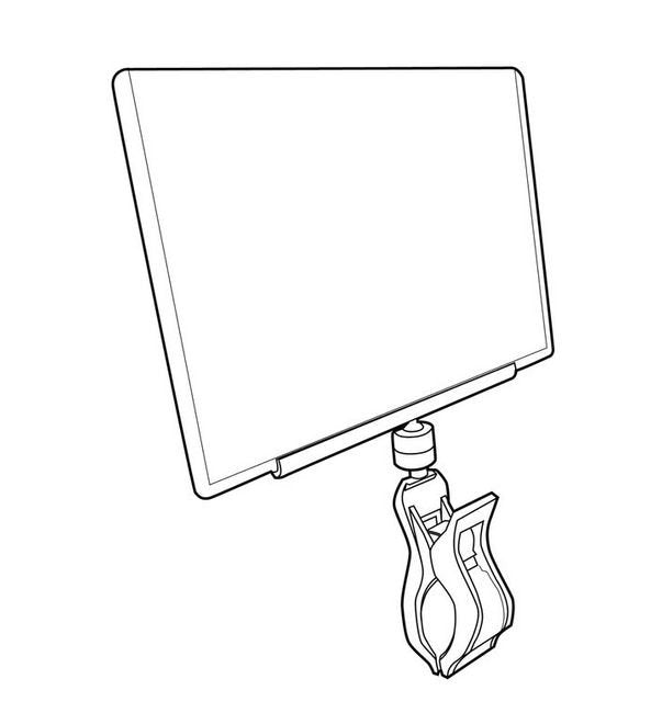 Heavy-Duty Clip-On Sign Protector for 3-1/2" x 5-1/2" Signs - Image 2