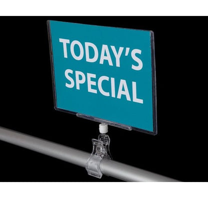 Heavy-Duty Clip-On Sign Protector for 3-1/2" x 5-1/2" Signs - Image 1