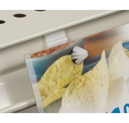 Easy-Flex Channel Mount Arrow Fastener - Rack Shelf Sign Holder Clip - Image 1
