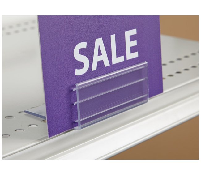 Clear PVC Gripper L-Style Table Top Card Holder - Image 1