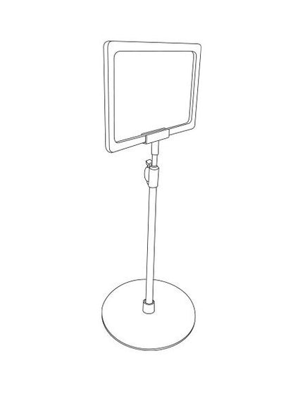 Adjustable Stem K-Frame Sign Holder - 11x8.5" - Image 2