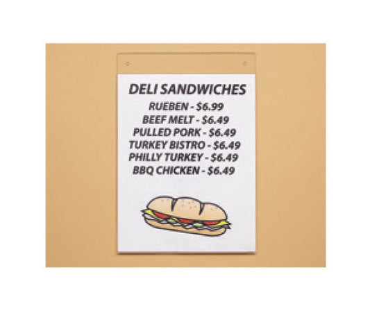8-1/2" Acrylic Wall-Mount Sign Holder - Image 1