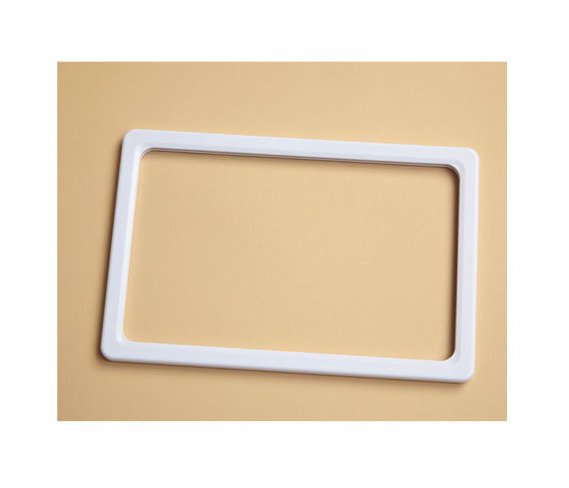 White Plastic K-Frame Sign Holder - 5.5" x 3.5" - Image 1
