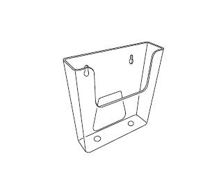 9" Crystal Clear Rigid Wall Mount Literature Holder - Image 2