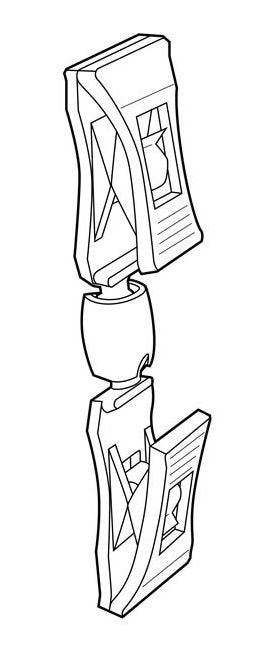 Clear Double Clip-On Knuckle Sign Holder - Image 2