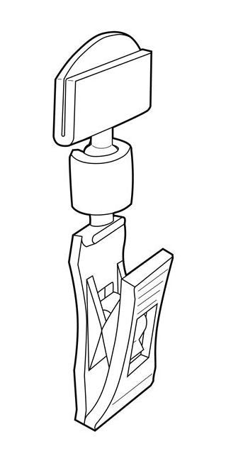 Black Clip-On Knuckle Sign Holder - Image 2