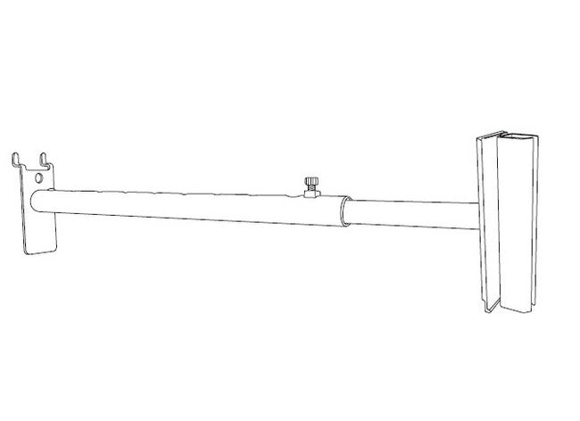 Adjustable Telescopic Pegboard Aisle Holder with Hinge - Image 2