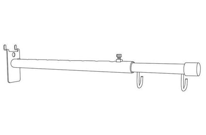 Adjustable Telescopic Double-Hook Aisle Sign Holder for Pegboard & Slatwall - Image 2