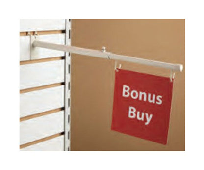 Adjustable Telescopic Double-Hook Aisle Sign Holder for Pegboard & Slatwall - Image 3