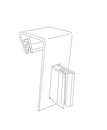 Angled Style Clear PVC Flag Sign Holder Gripper - Image 2