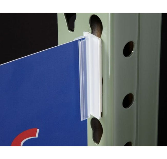 Warehouse Upright Gripper Sign Holder with Hinge, 0.100" - 0.250" Grip - Image 1