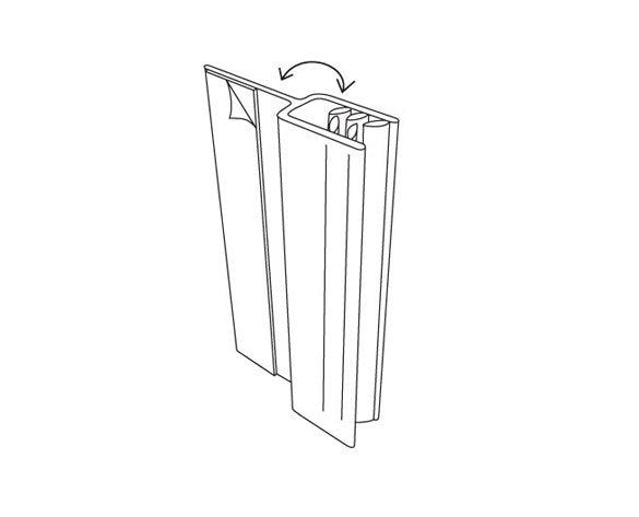 Hinged Gripper Flush Mount Sign Holder - 3" Length x 1-5/8" Overall Width - Image 2