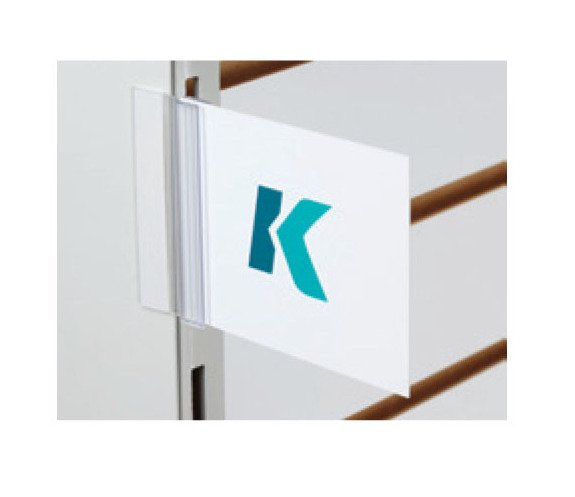 Hinged Gripper Flush Mount Sign Holder - 3" Length x 1-5/8" Overall Width - Image 1