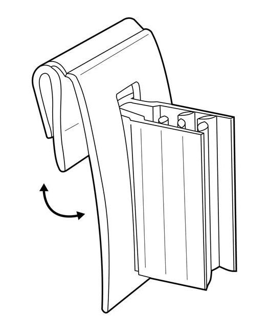 Hinged Flag Sign Holder for Info Strips - Image 2