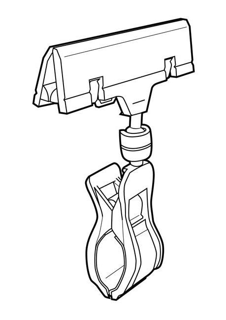 Clear Color Spring Clip-On Knuckle Sign Holder - Image 2