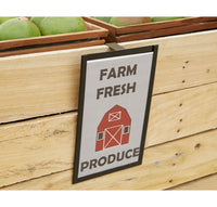 3/8" Thick Produce Bin Overhanging Sign Frame