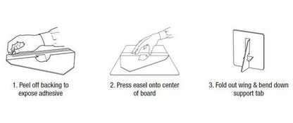 5" Self-Sticking Cardboard Easel, Single-Wing, Black - Image 3