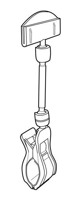 Clear Color Heavy Duty Clip-On Extended Knuckle Sign Holder - Image 2