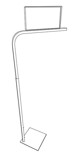 Adjustable Floor Stand with Welded Top Sign Holder - Image 2