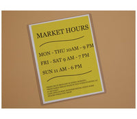 Clear Sign Protector Sleeve for 8-1/2" x 11" Prints