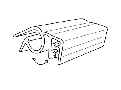 Wire Sign Holder with Gripper Hinged Design - Image 2