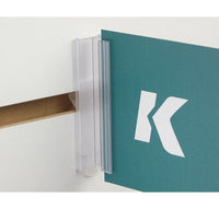 Slatwall Gripper Sign Holder with Hinge, 0.100" Grip Capacity