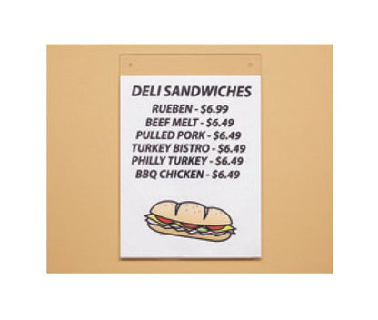 Acrylic Wall-Mount Sign Holder - 11" Height - Image 1