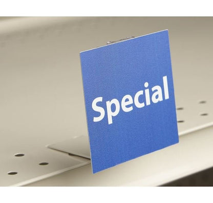 Steel Shelf-Top Adhesive Sign Holder - Image 3