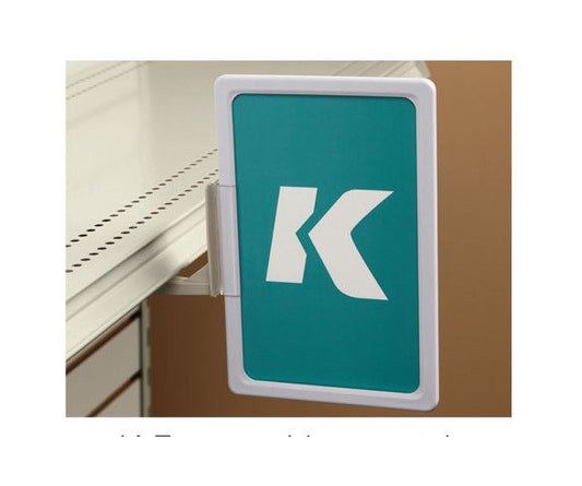 Beige Magnetic K-Frame Under-Shelf Holder with Hinge - Image 1