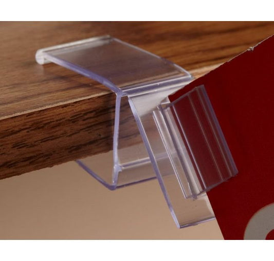 Hinged Gripper Shelf Flag Sign Holder - Image 1