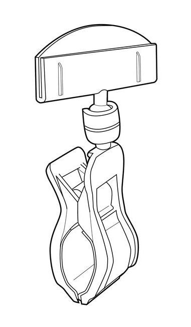 Heavy Duty Clear Color Clip-On Knuckle Sign Holder - Image 2