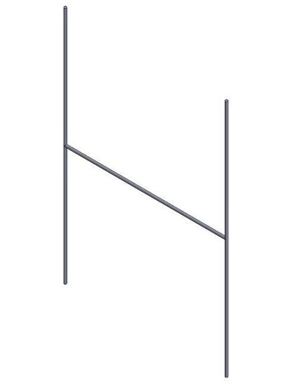 Galvanized Steel Outdoor Lawn Sign Frame with Crossbar - Image 2
