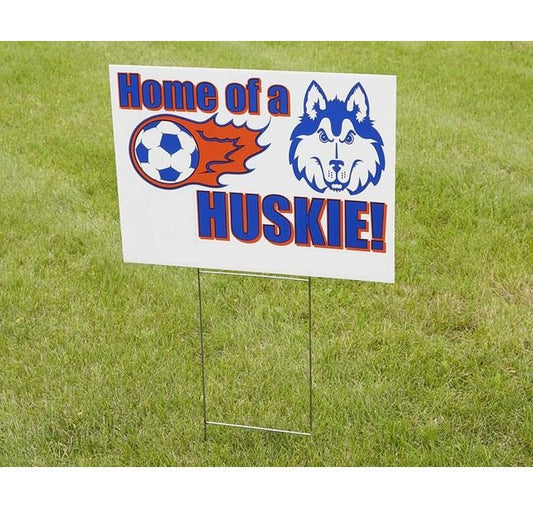 Galvanized Steel Outdoor Lawn Sign Frame with Crossbar - Image 1