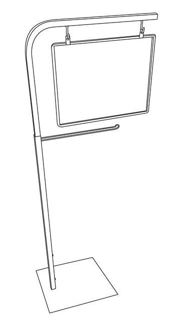 Adjustable Floor Stand with Sign Frame & Bag Stem - Image 2