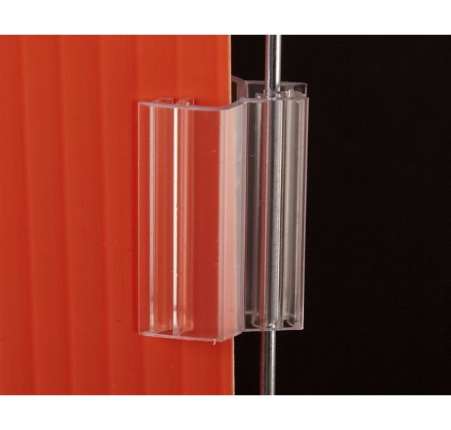 1-1/2" Clear Gripper "H" Clip for Wire Fixtures - Image 3
