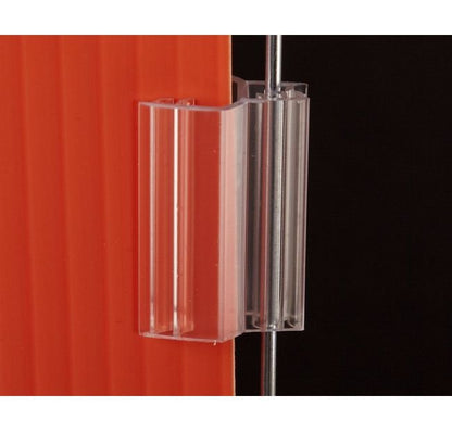 1-1/2" Clear Gripper "H" Clip for Wire Fixtures - Image 3