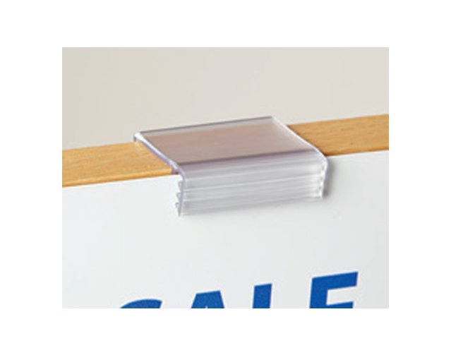 Square Bin Flush Sign Holder - Gripper Fins Clip - Image 1