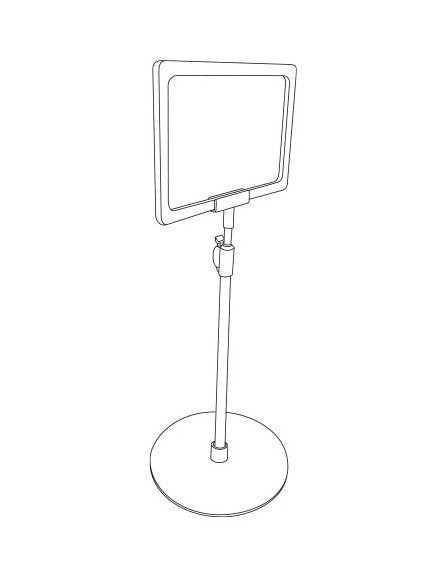 Adjustable Stem K-Frame Sign Holder - Plastic, 8.5" x 5.5" - Image 2