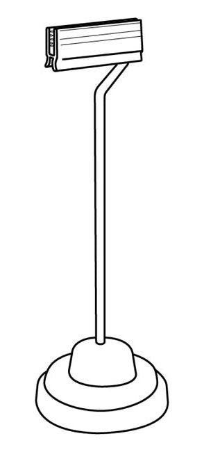Weighted Base Sign Holder with Gripper - 6'' Height - Image 2