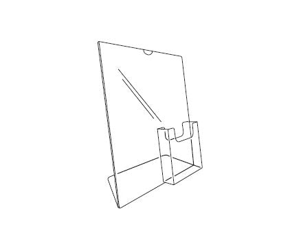 Crystal Clear Freestanding Sign Holder with Pocket - Image 2